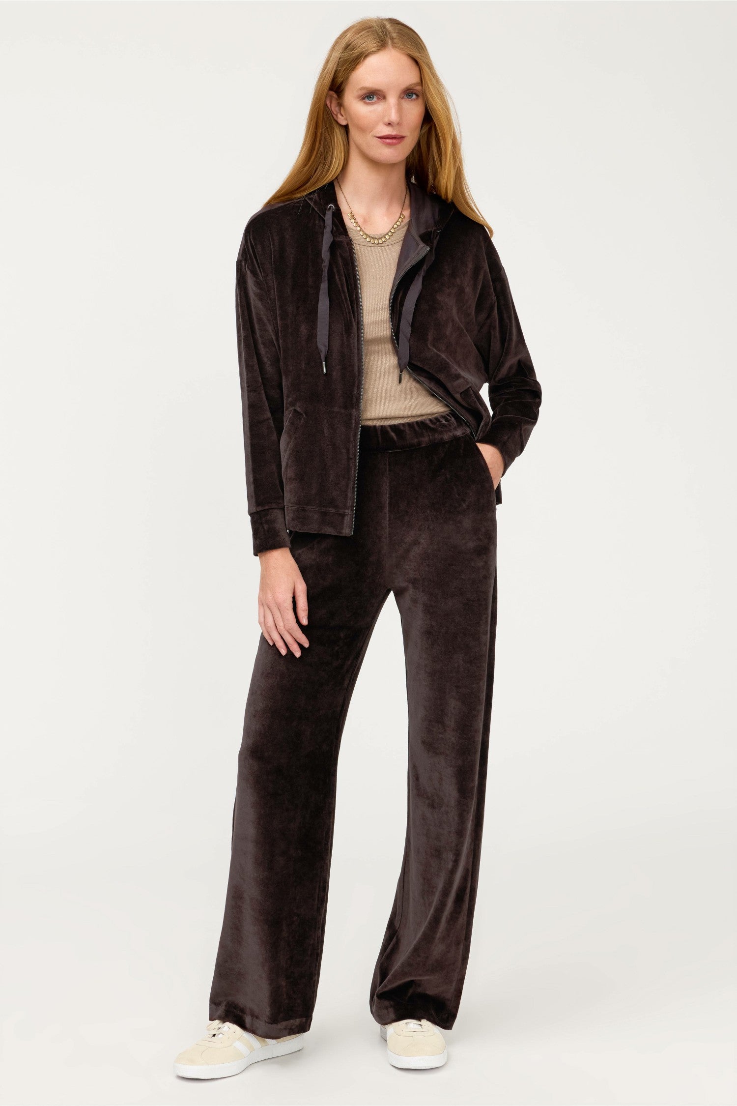 Johnny Was ESSENTIALS VELOUR WIDE LEG PANT