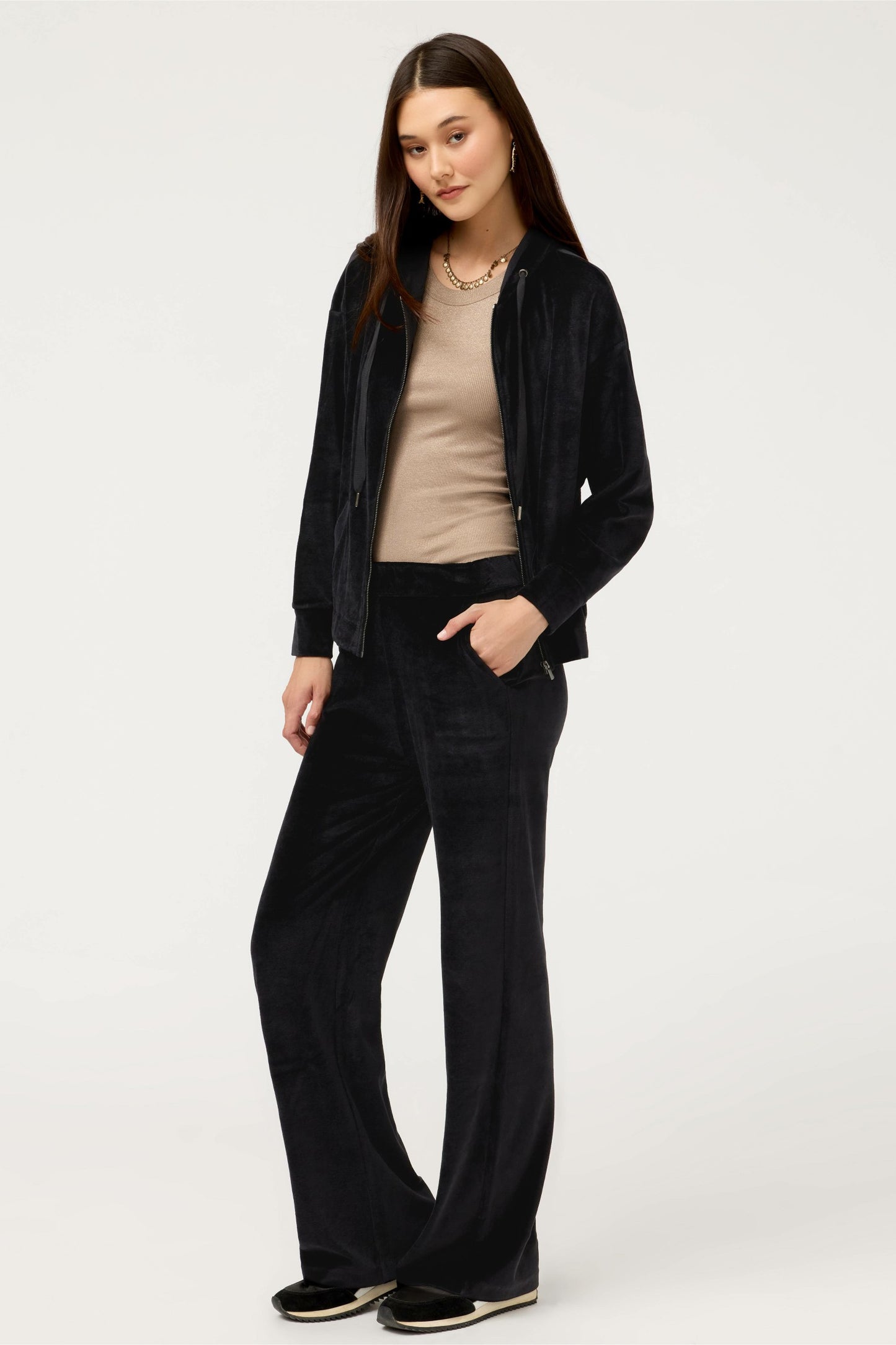 Johnny Was ESSENTIALS VELOUR WIDE LEG PANT