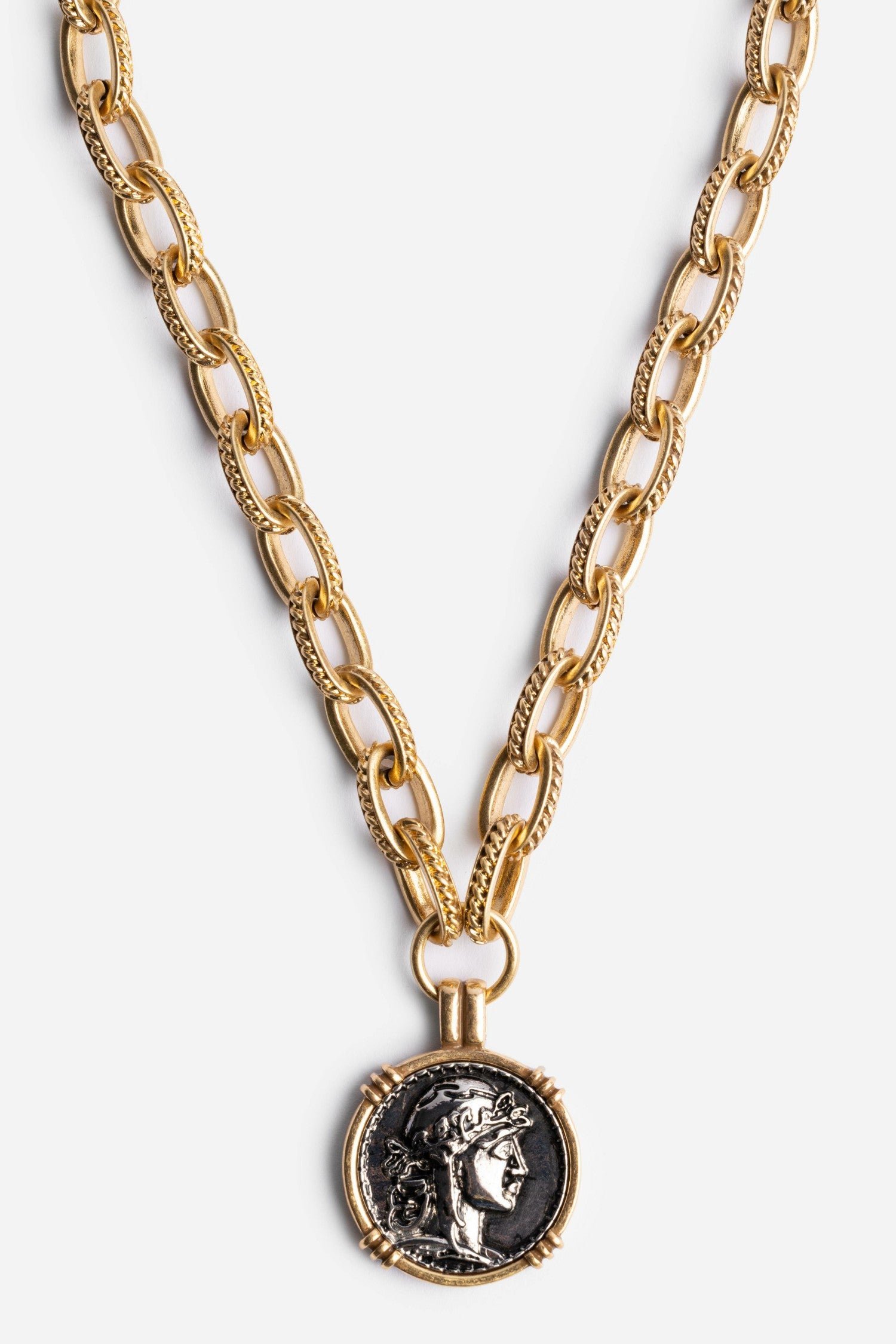 Johnny Was TWO-TONE COIN PENDANT CHAIN