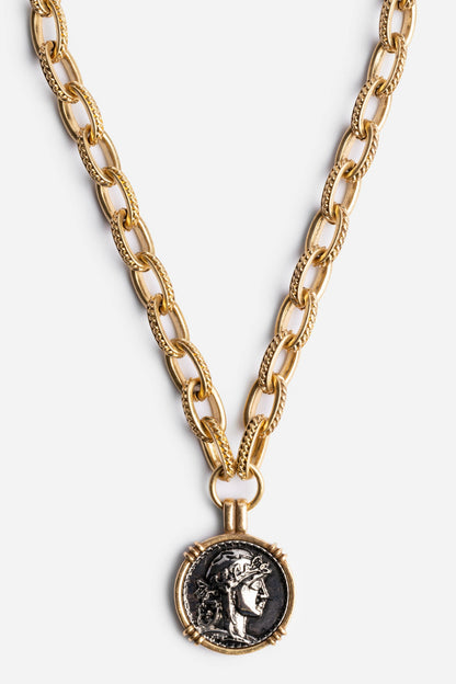 Johnny Was TWO-TONE COIN PENDANT CHAIN