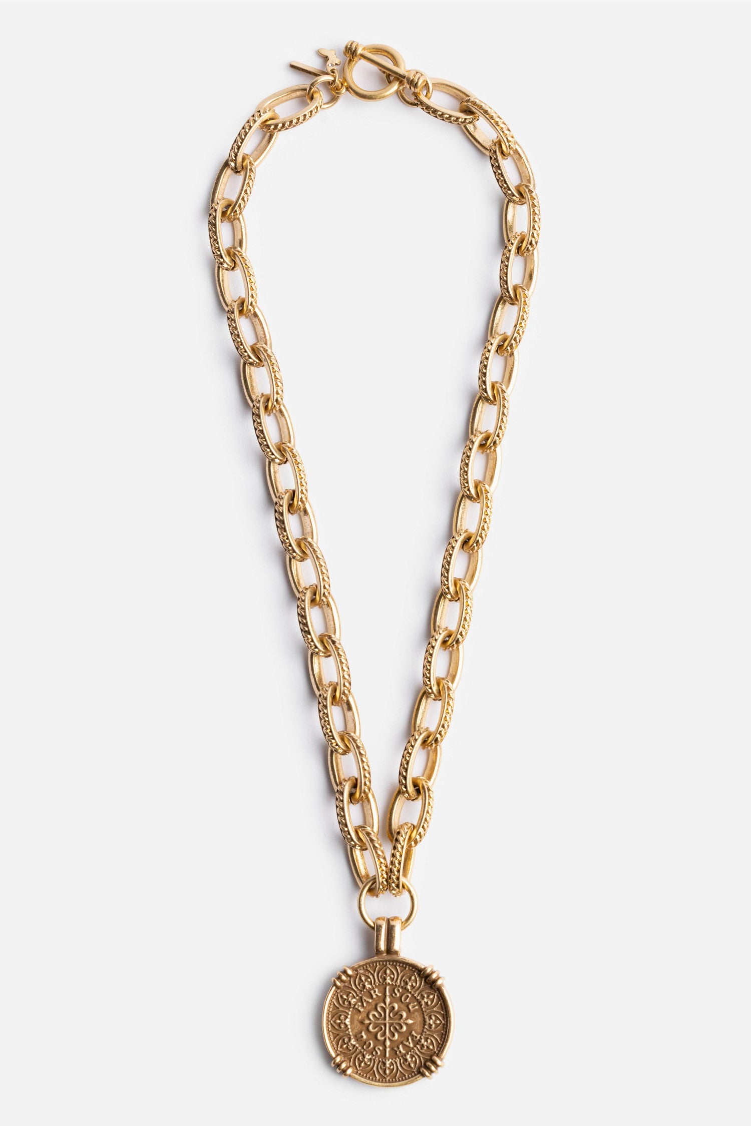 Johnny Was TWO-TONE COIN PENDANT CHAIN
