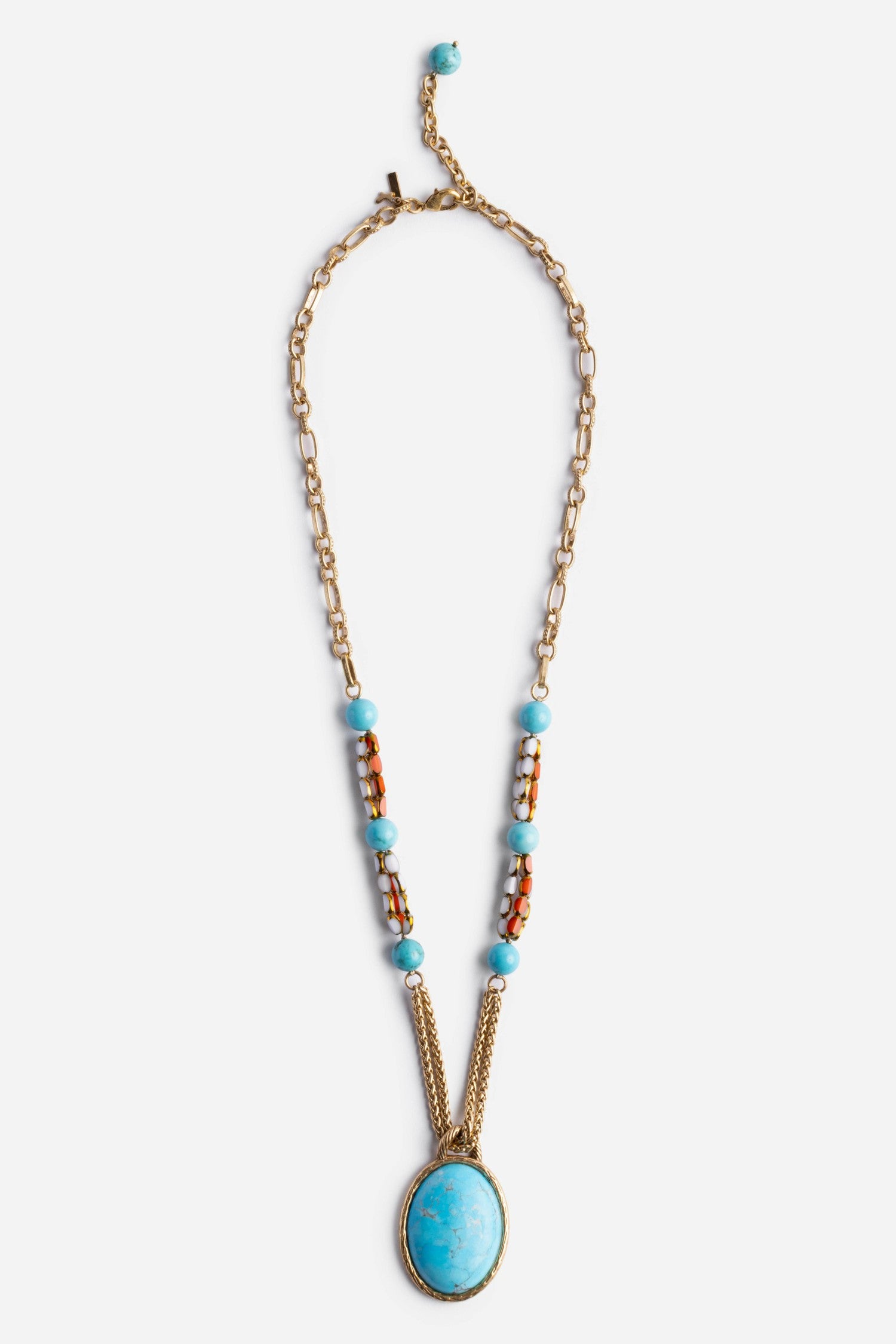 Johnny Was TURQUOISE MULTI BEAD NECKLACE