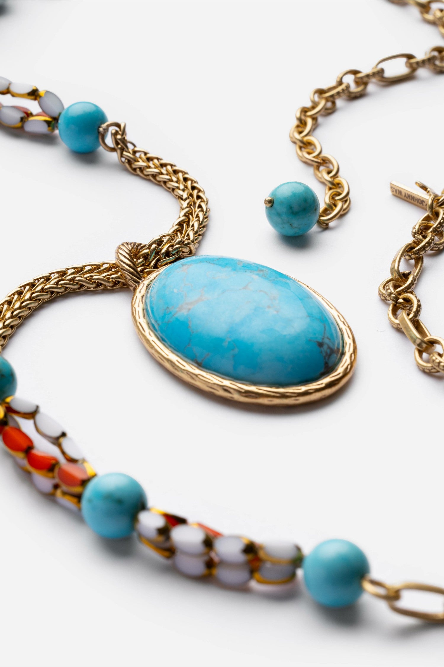 Johnny Was TURQUOISE MULTI BEAD NECKLACE