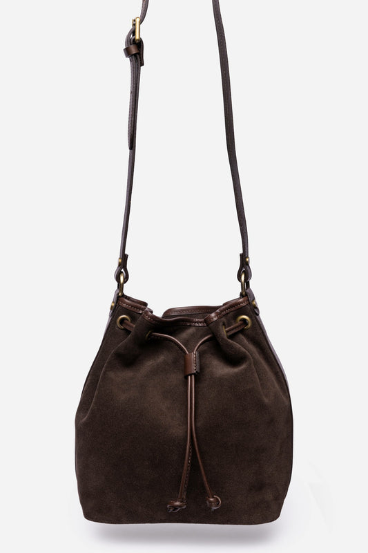 Johnny Was ITALIAN SUEDE CINCH CROSSBODY BUCKETBAG
