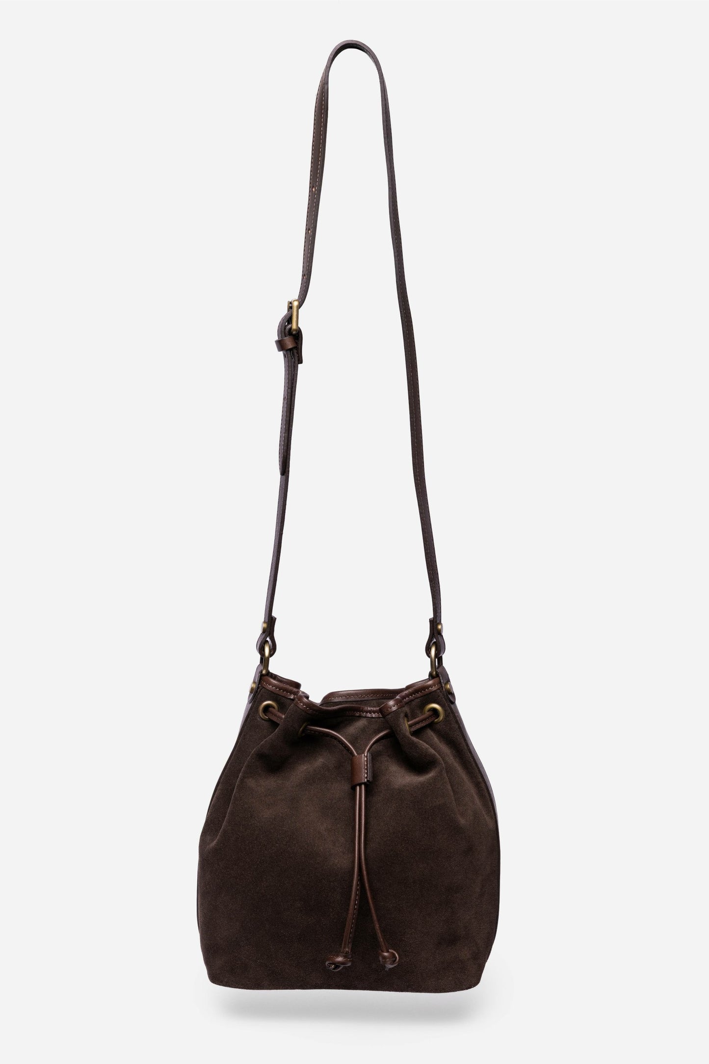 Johnny Was ITALIAN SUEDE CINCH CROSSBODY BUCKETBAG