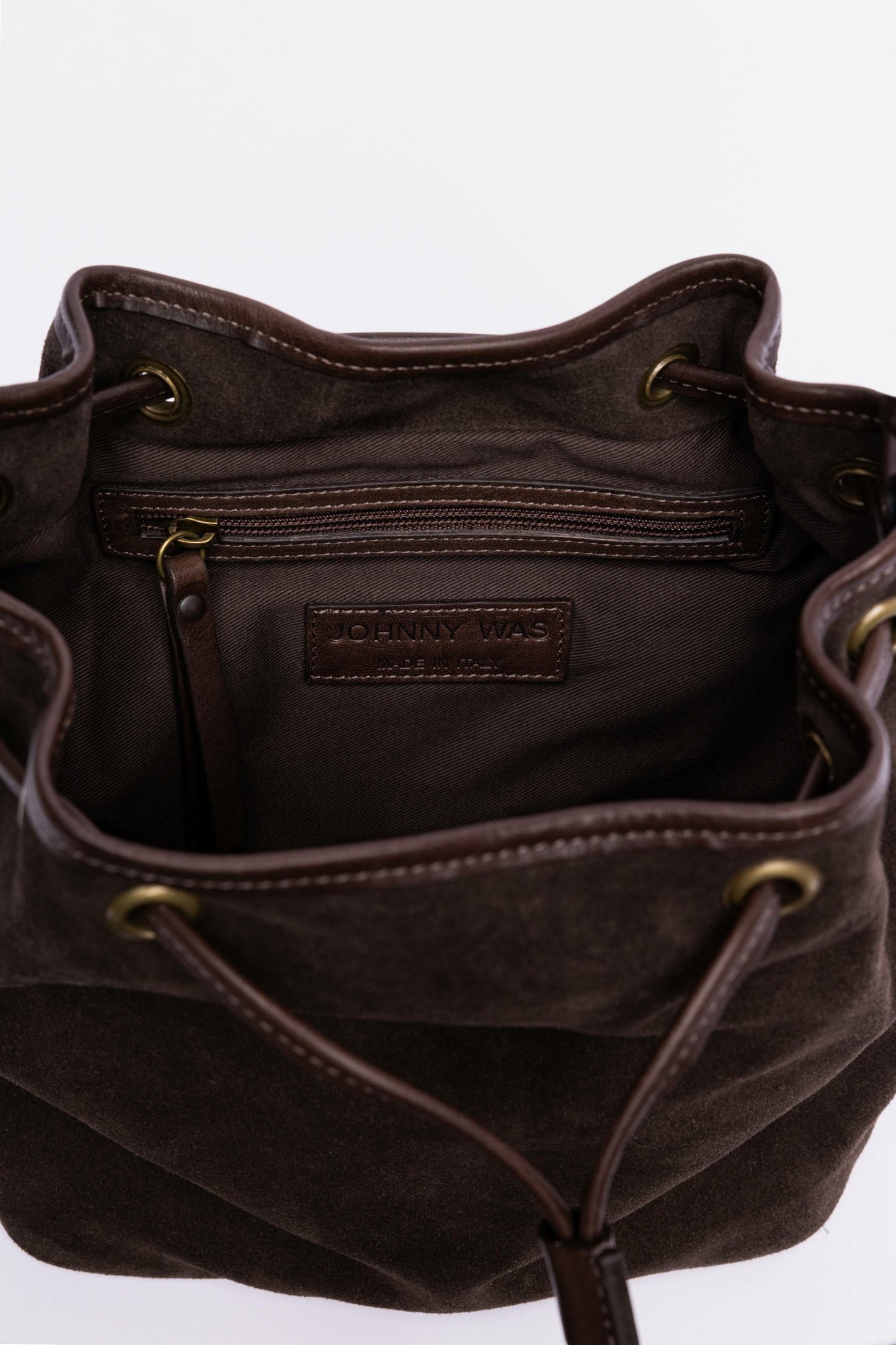 Johnny Was ITALIAN SUEDE CINCH CROSSBODY BUCKETBAG