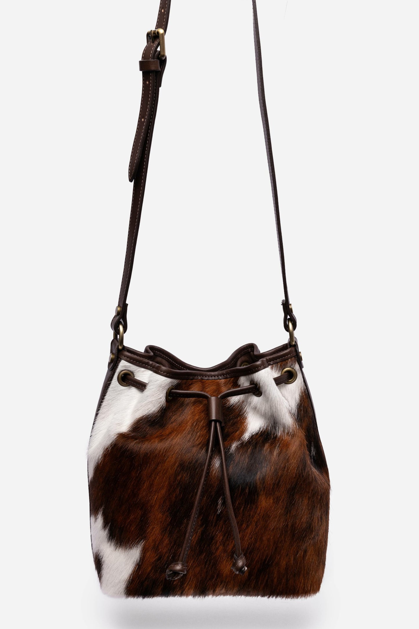 Johnny Was ITALIAN CALF HAIR CINCH CROSSBODY BUCKET