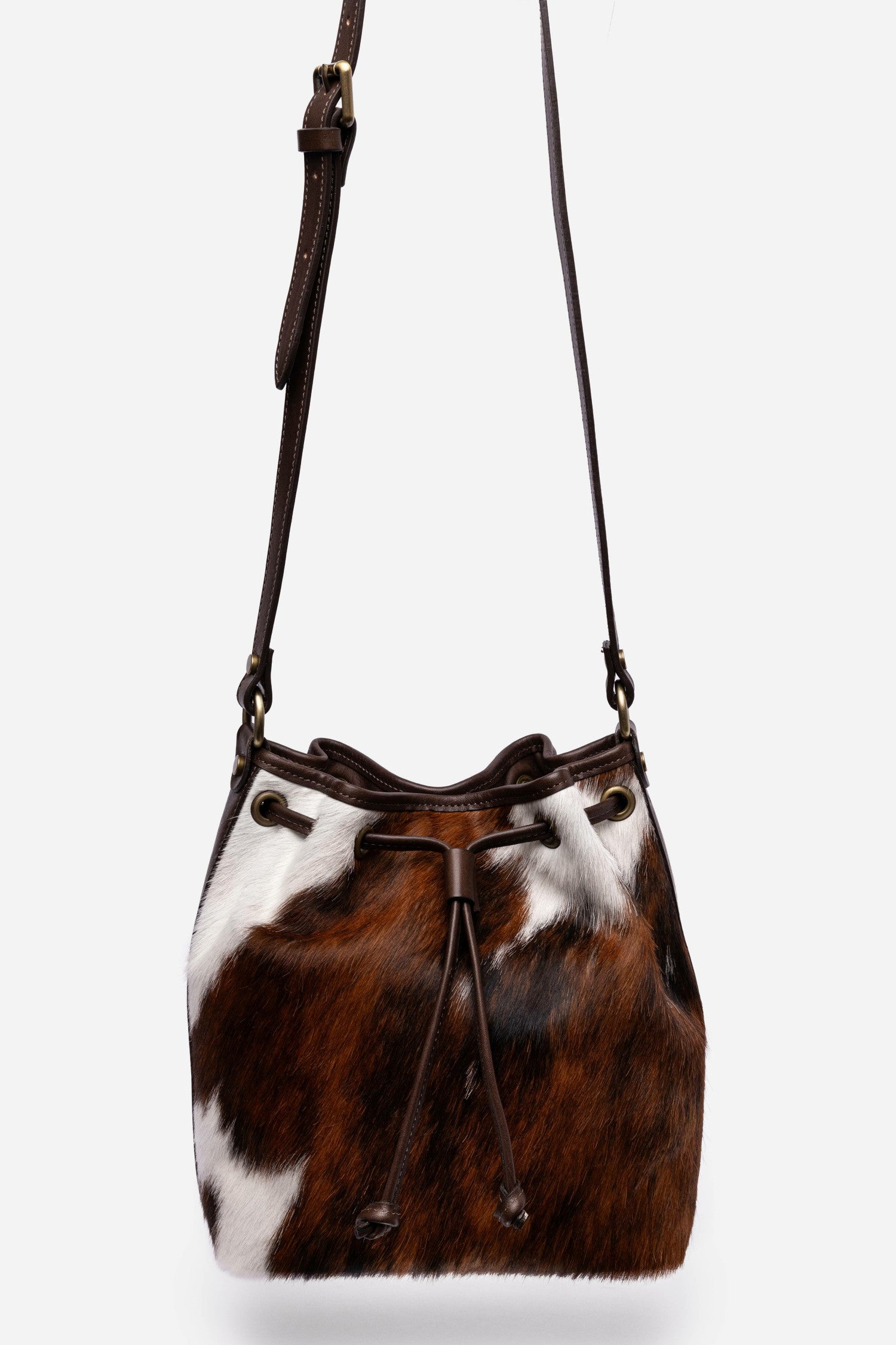 Johnny Was ITALIAN CALF HAIR CINCH CROSSBODY BUCKET