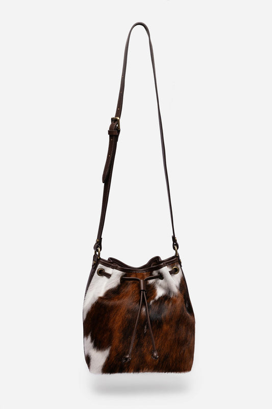 Johnny Was ITALIAN CALF HAIR CINCH CROSSBODY BUCKET