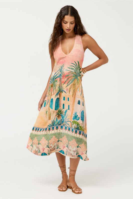 Johnny Was MAYCI HALTER MIDI DRESS