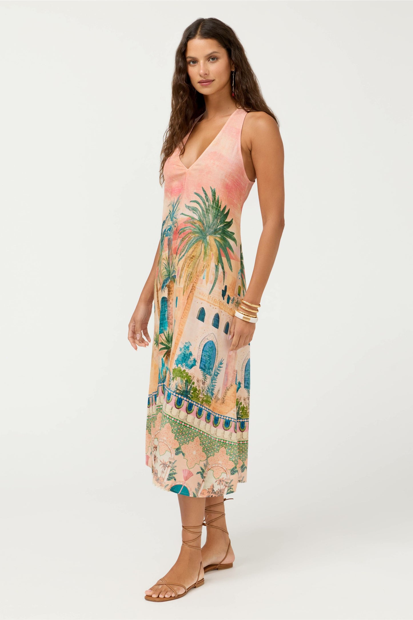 Johnny Was MAYCI HALTER MIDI DRESS