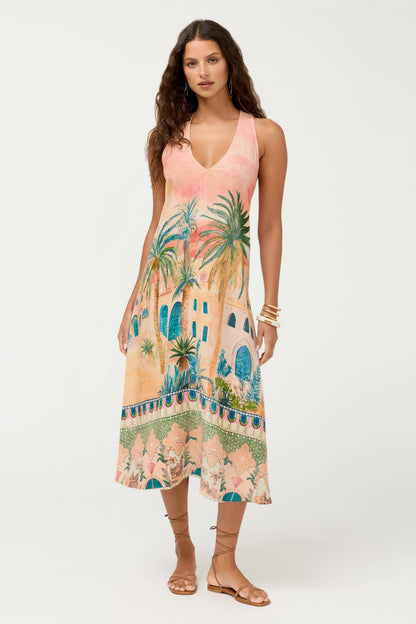 Johnny Was MAYCI HALTER MIDI DRESS
