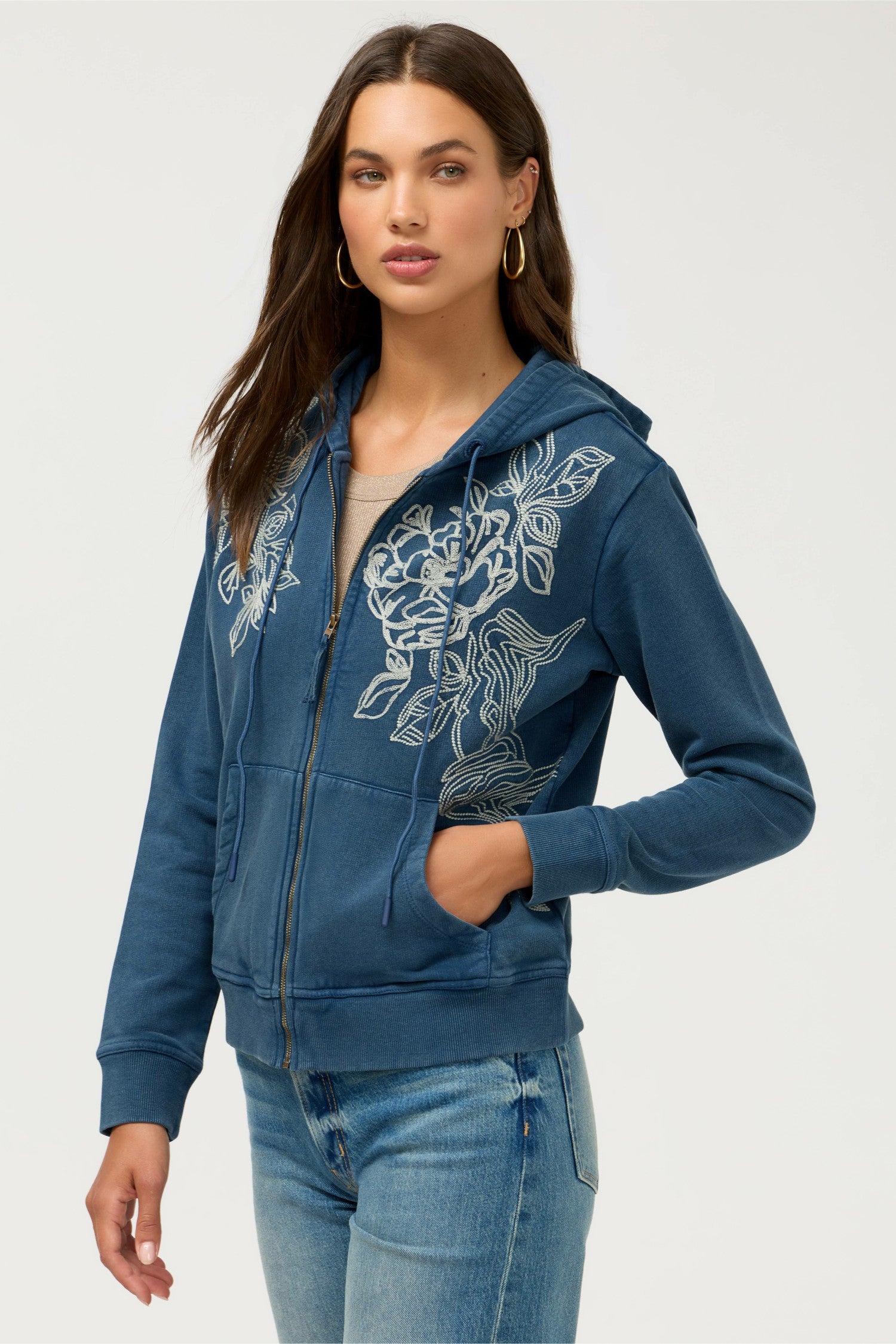 Johnny Was MODERN ZIPUP HOODIE
