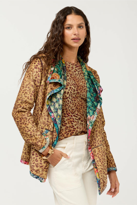 Johnny Was JOAN WRAP BINDED SHERPA JACKET