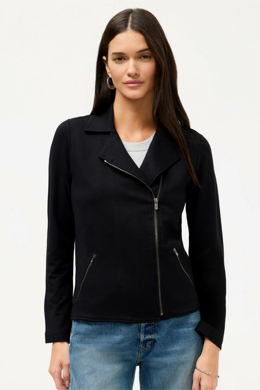 Johnny Was ESSENTIALS FRENCH TERRY MOTO JACKET