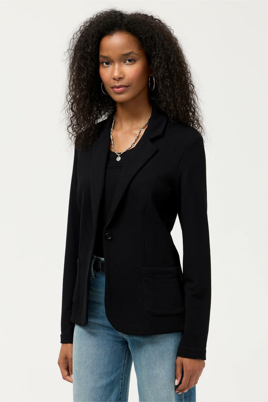 Johnny Was ESSENTIALS FRENCH TERRY ONE BUTTON BLAZER