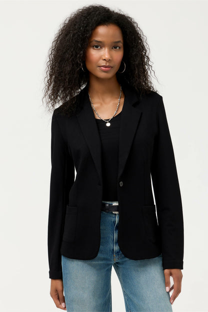 Johnny Was ESSENTIALS FRENCH TERRY ONE BUTTON BLAZER