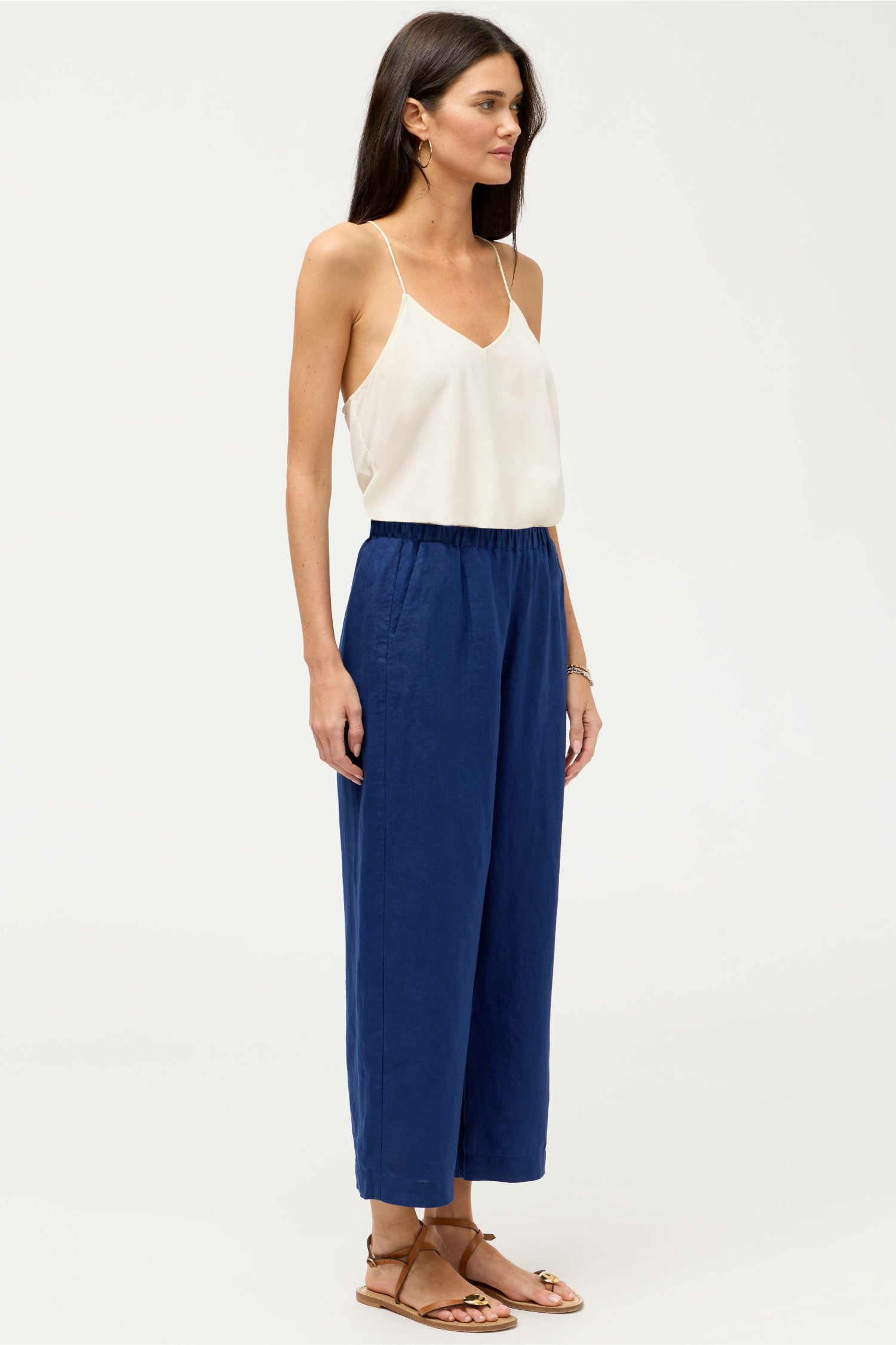 Johnny Was CROPPED LINEN PANT