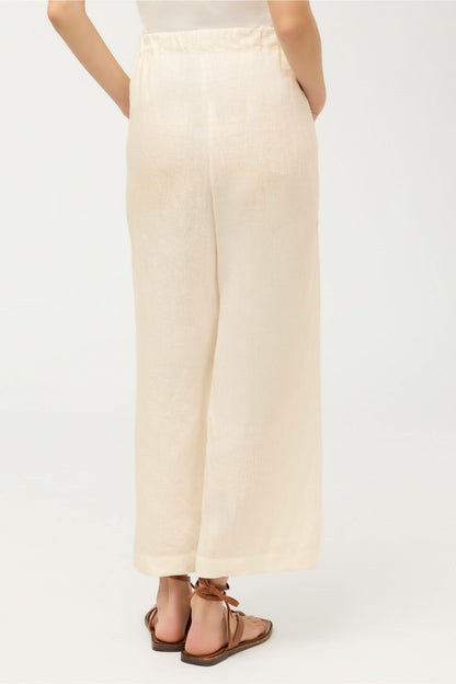 Johnny Was CROPPED LINEN PANT