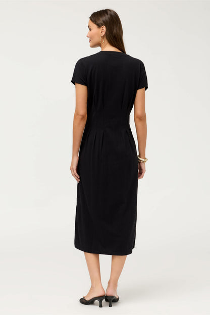 Johnny Was PLEATED WAIST KNIT DRESS