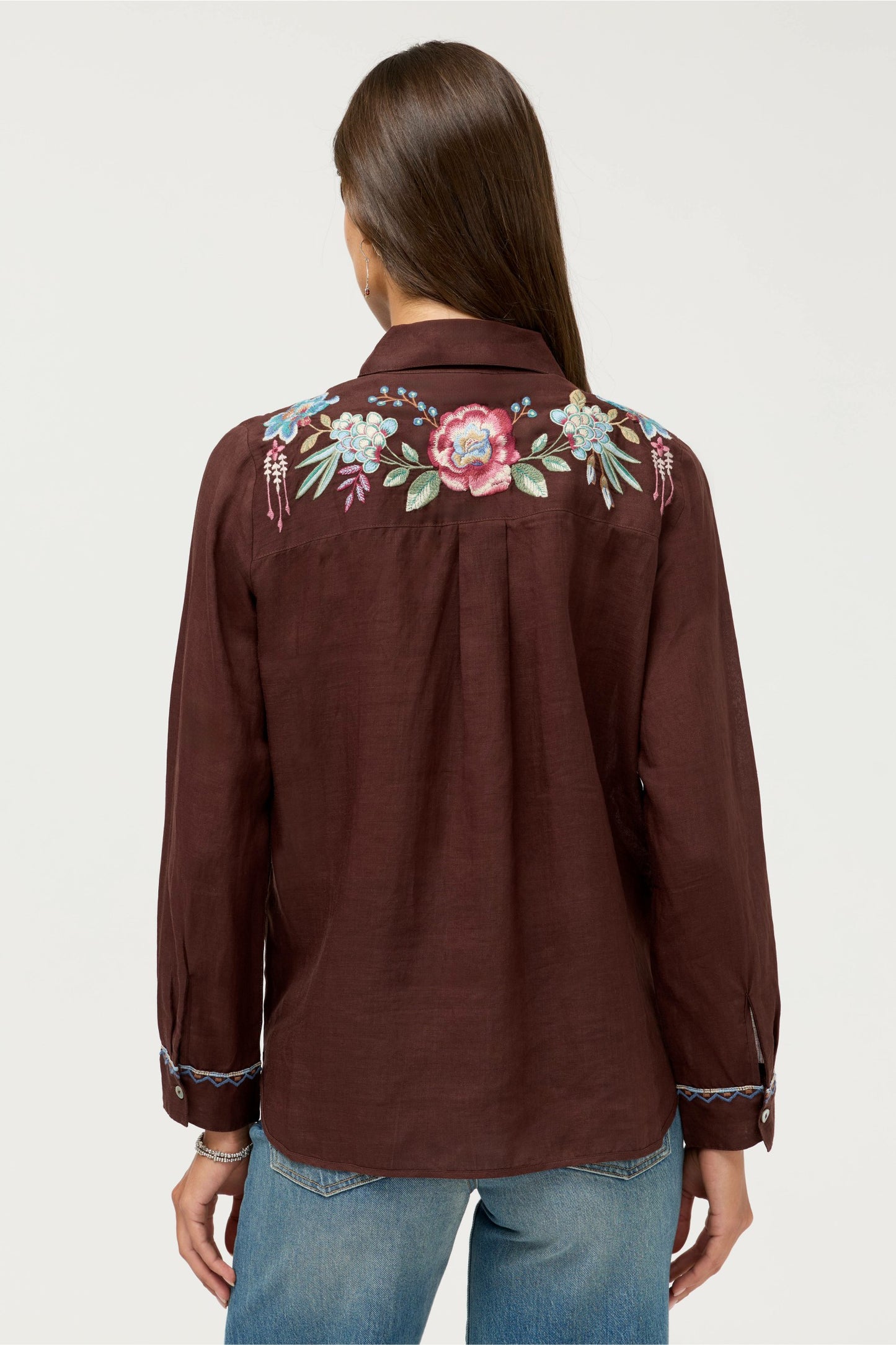 Johnny Was CONTRAST BINDING SHIRT