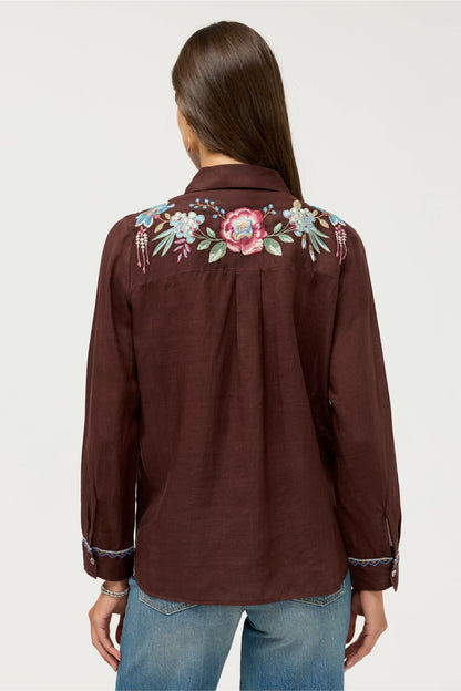 Johnny Was CONTRAST BINDING SHIRT