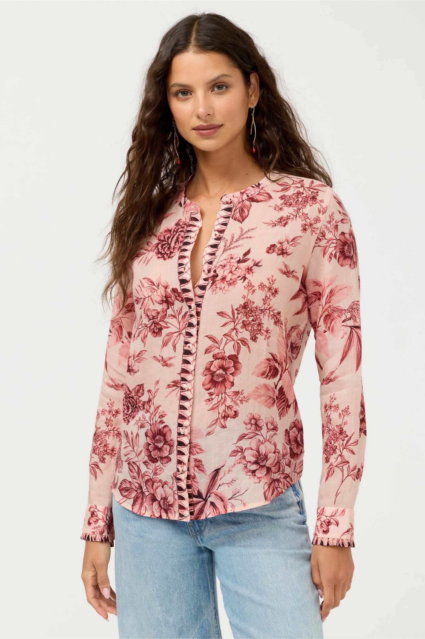 Johnny Was RUFFLE CUFF BLOUSE