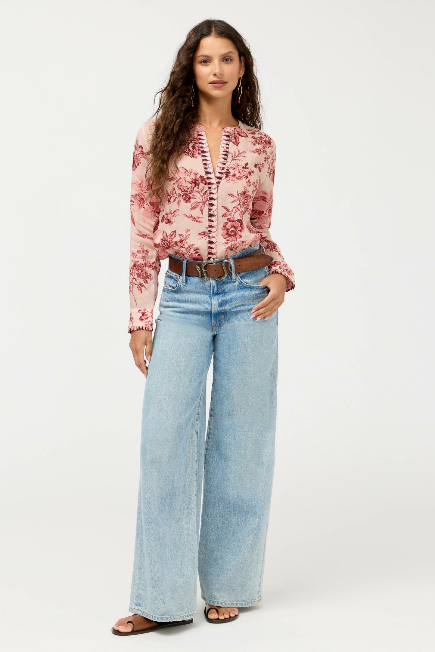 Johnny Was RUFFLE CUFF BLOUSE