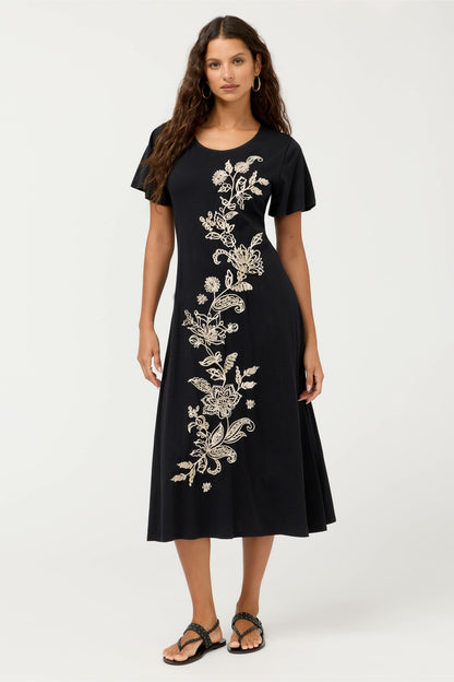 Johnny Was FLUTTER SLEEVE KNIT DRESS