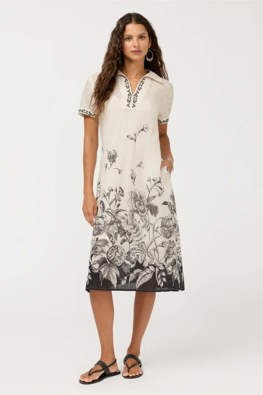 Johnny Was HENLEY COLLARED DRESS
