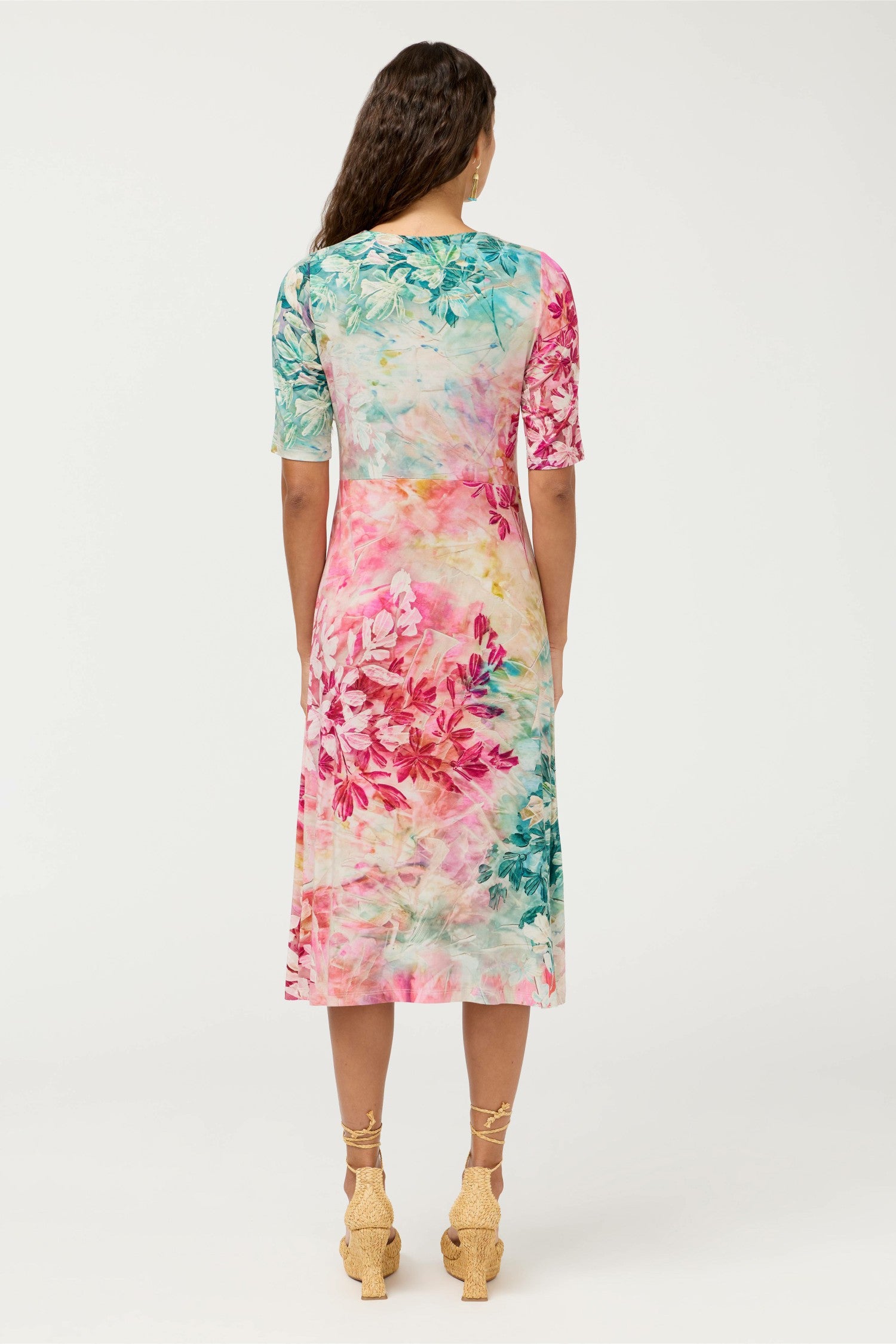 Johnny Was THE JANIE FAVORITE TWIST FRONT MIDI SWING DRESS