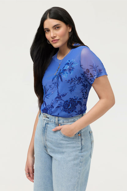 Johnny Was ELEANOR SHORT SLEEVE MESH TEE