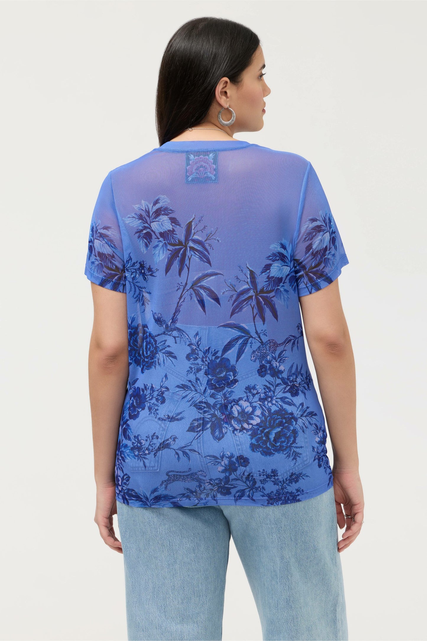 Johnny Was ELEANOR SHORT SLEEVE MESH TEE