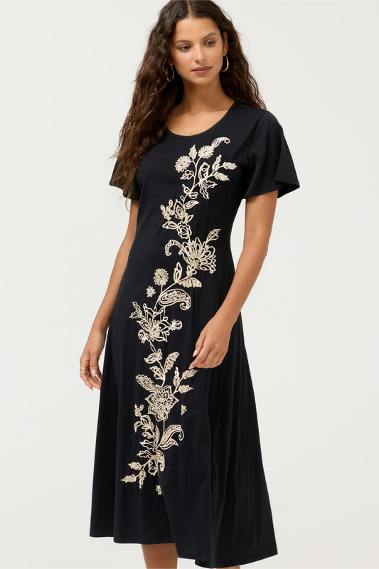 Johnny Was FLUTTER SLEEVE KNIT DRESS
