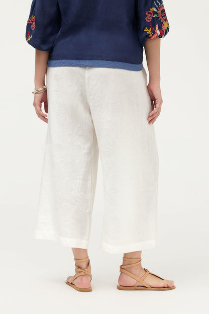 Johnny Was CROPPED LINEN PANT