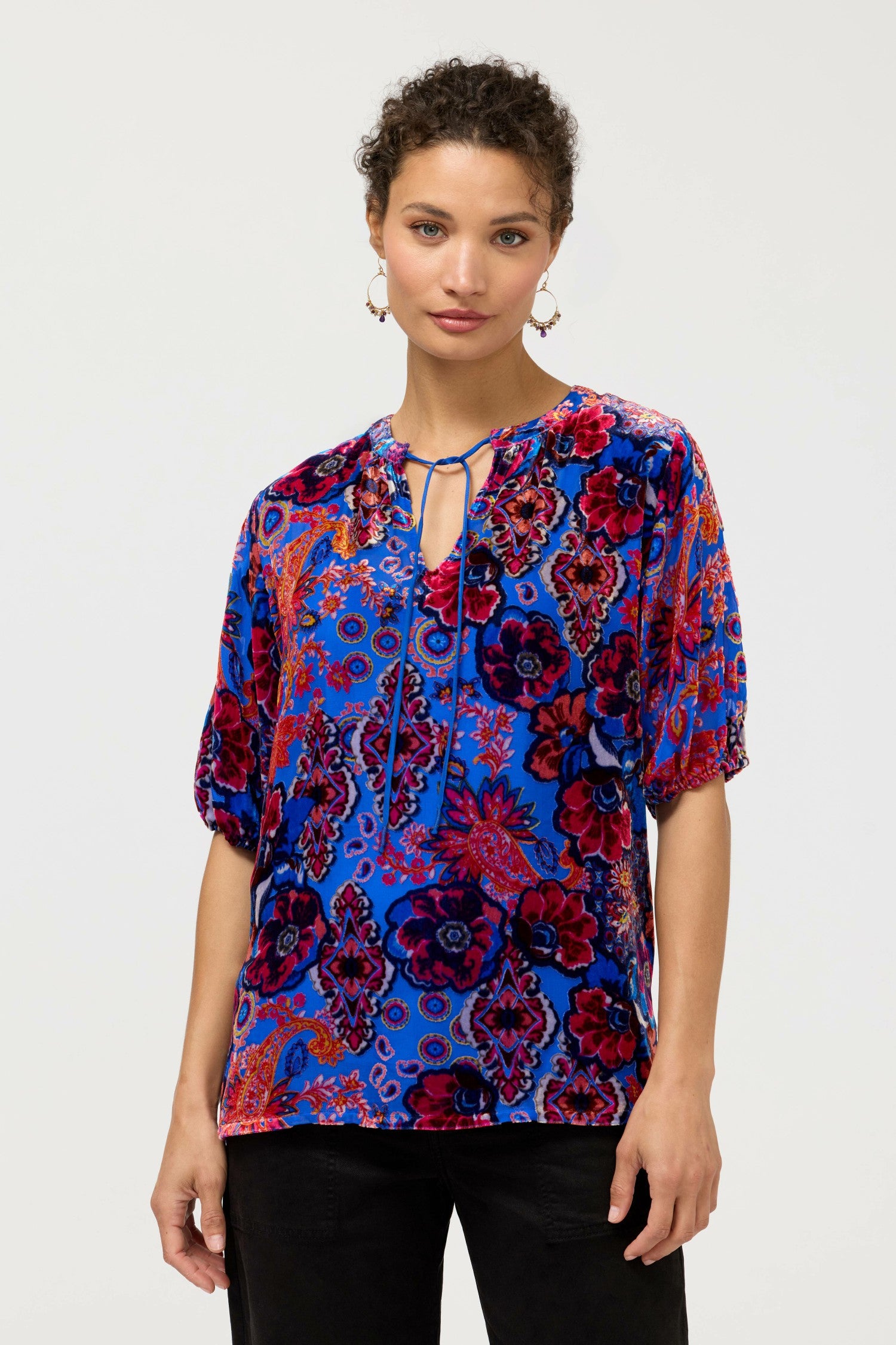 Johnny Was MARGOT SHORT SLEEVE BLOUSE