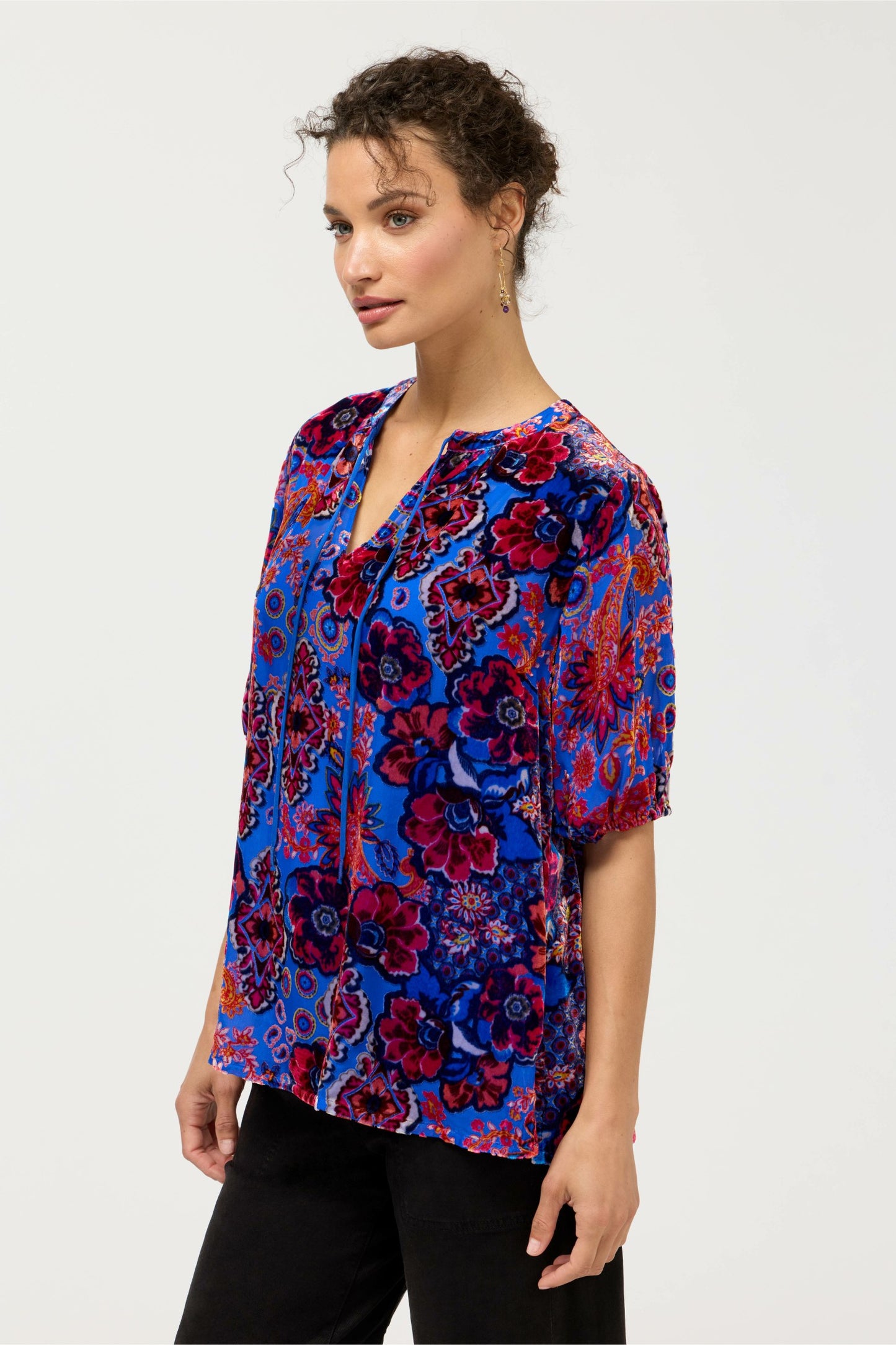 Johnny Was MARGOT SHORT SLEEVE BLOUSE