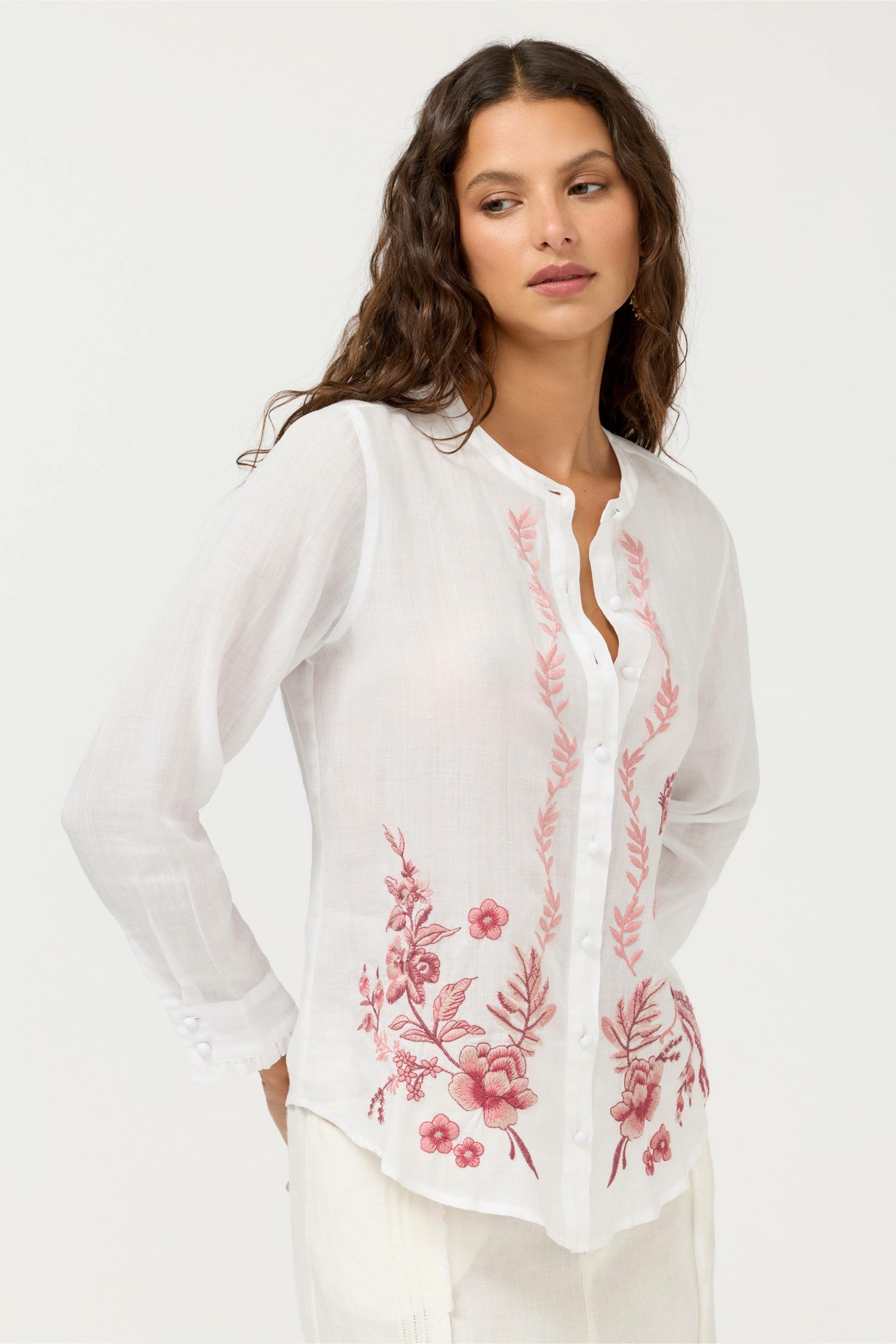 Johnny Was RUFFLE CUFF BLOUSE