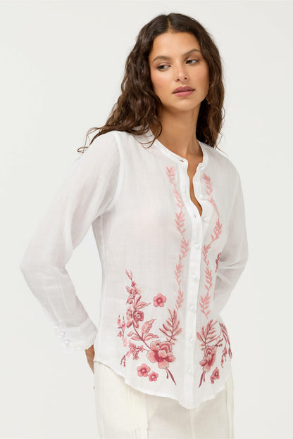 Johnny Was RUFFLE CUFF BLOUSE