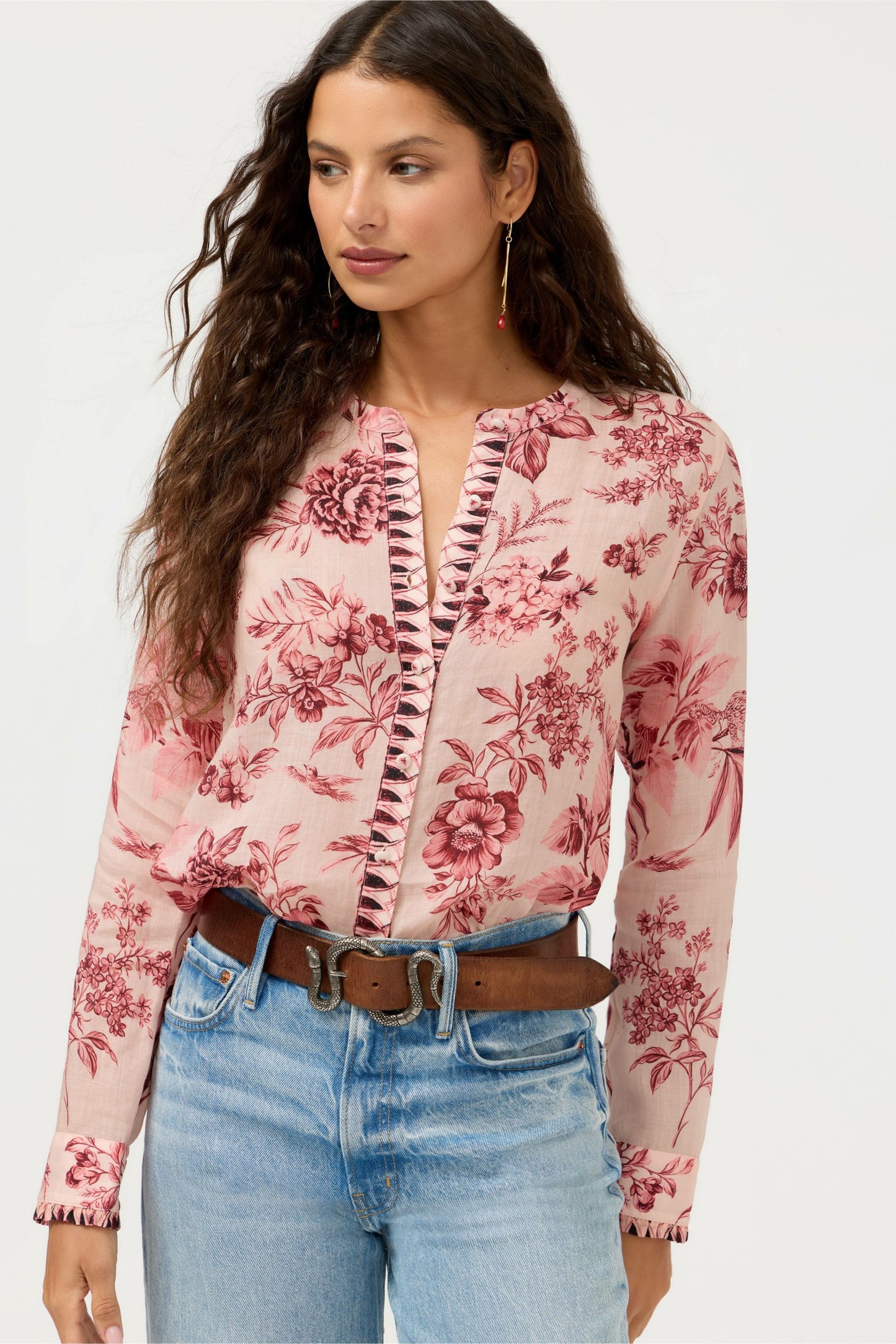 Johnny Was RUFFLE CUFF BLOUSE
