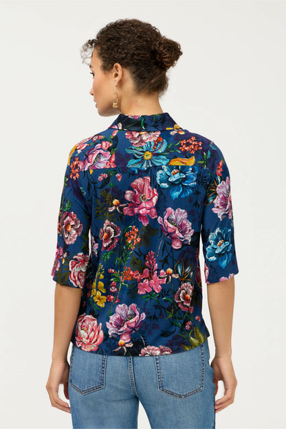 Johnny Was THE JANIE FAVORITE KIMONO SLEEVE BUTTON FRONT TOP