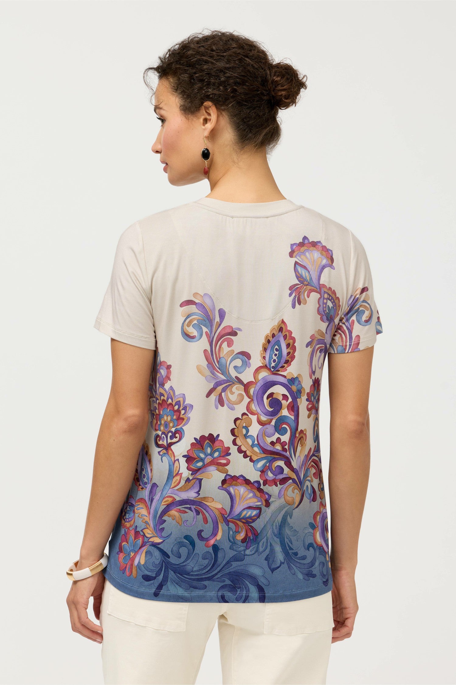 Johnny Was THE JANIE FAVORITE BUTTON NECK TEE