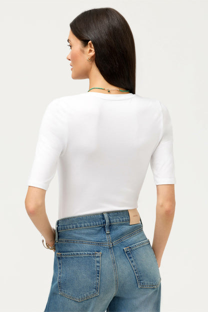 Johnny Was ESSENTIALS ELBOW SLEEVE SCOOP NECK