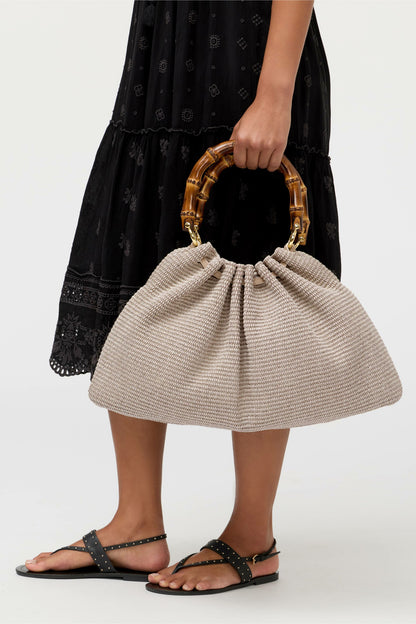Johnny Was ITALIAN RAFFIA POUCH PURSE