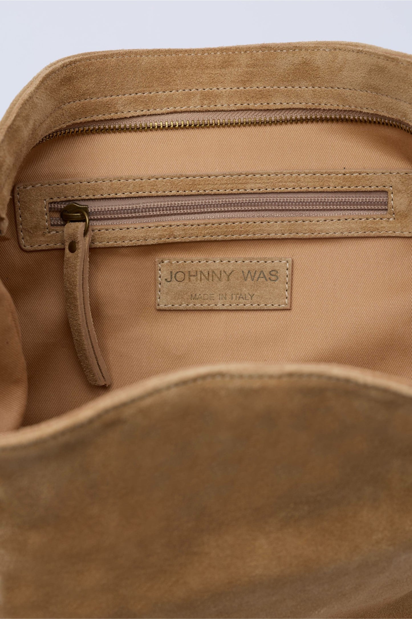 Johnny Was ITALIAN SUEDE CROSSBODY BUCKET BAG