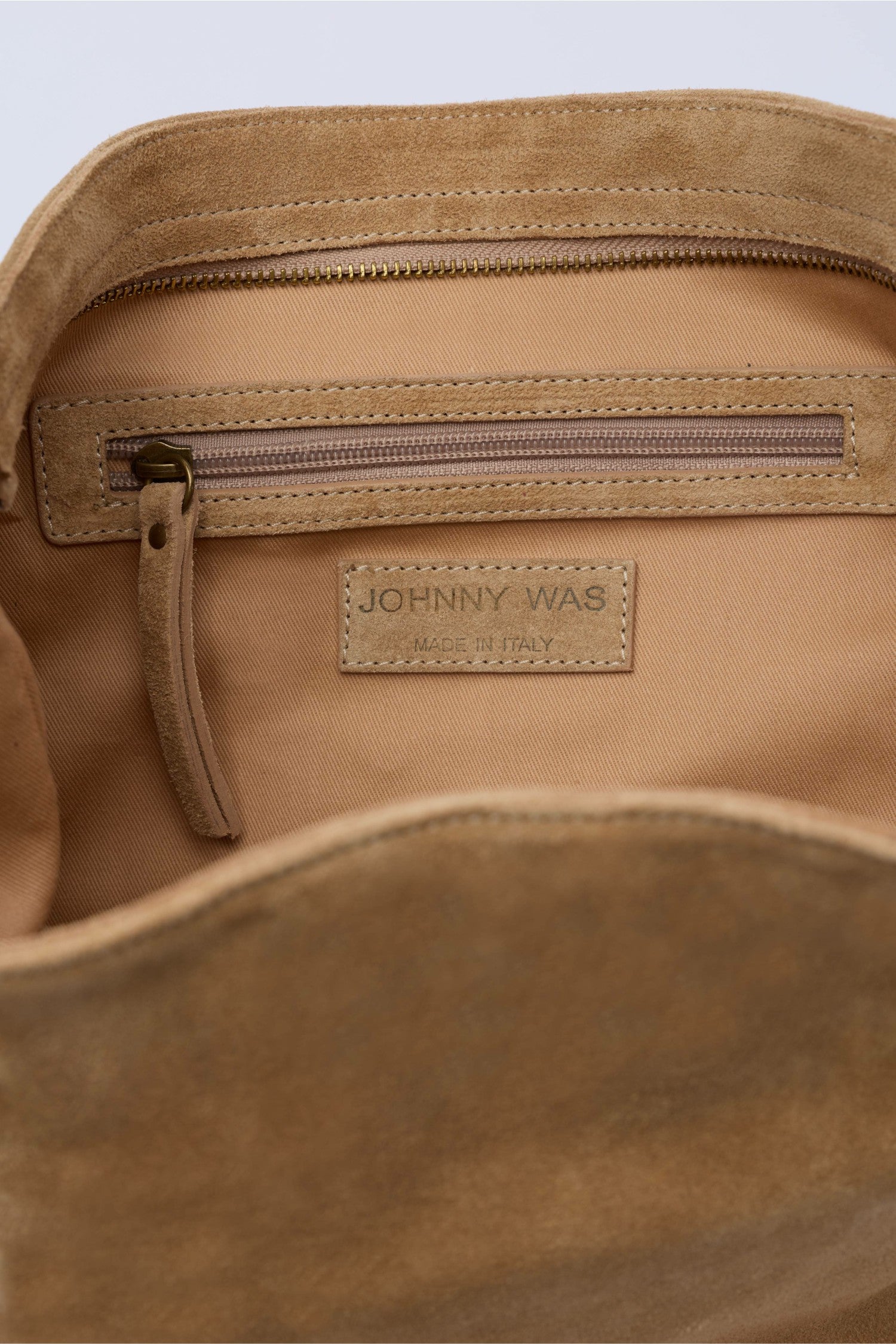 Johnny Was ITALIAN SUEDE CROSSBODY BUCKET BAG