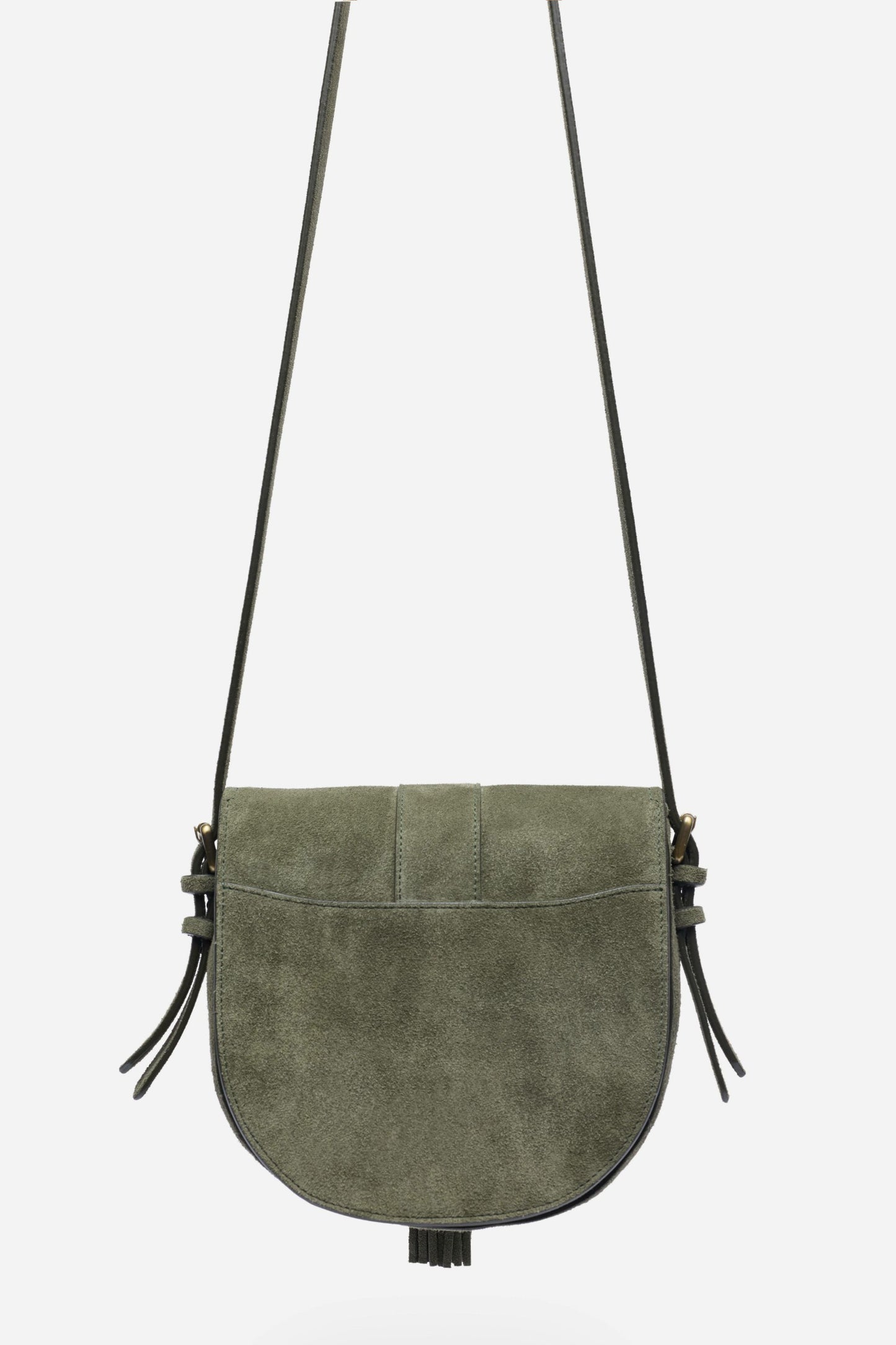 Johnny Was ITALIAN SUEDE BUCKLE SADDLE BAG