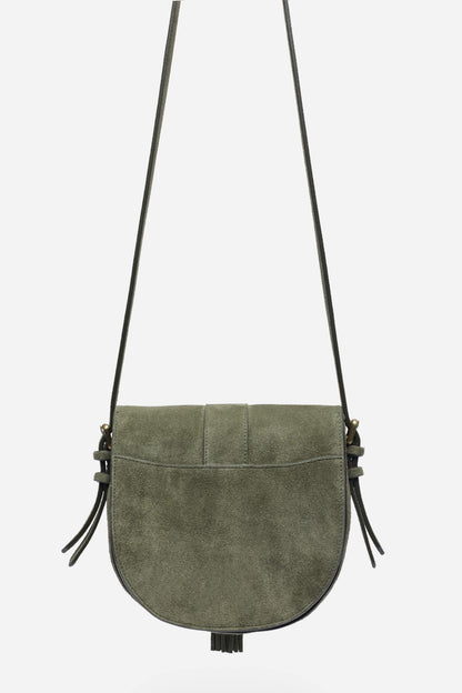 Johnny Was ITALIAN SUEDE BUCKLE SADDLE BAG