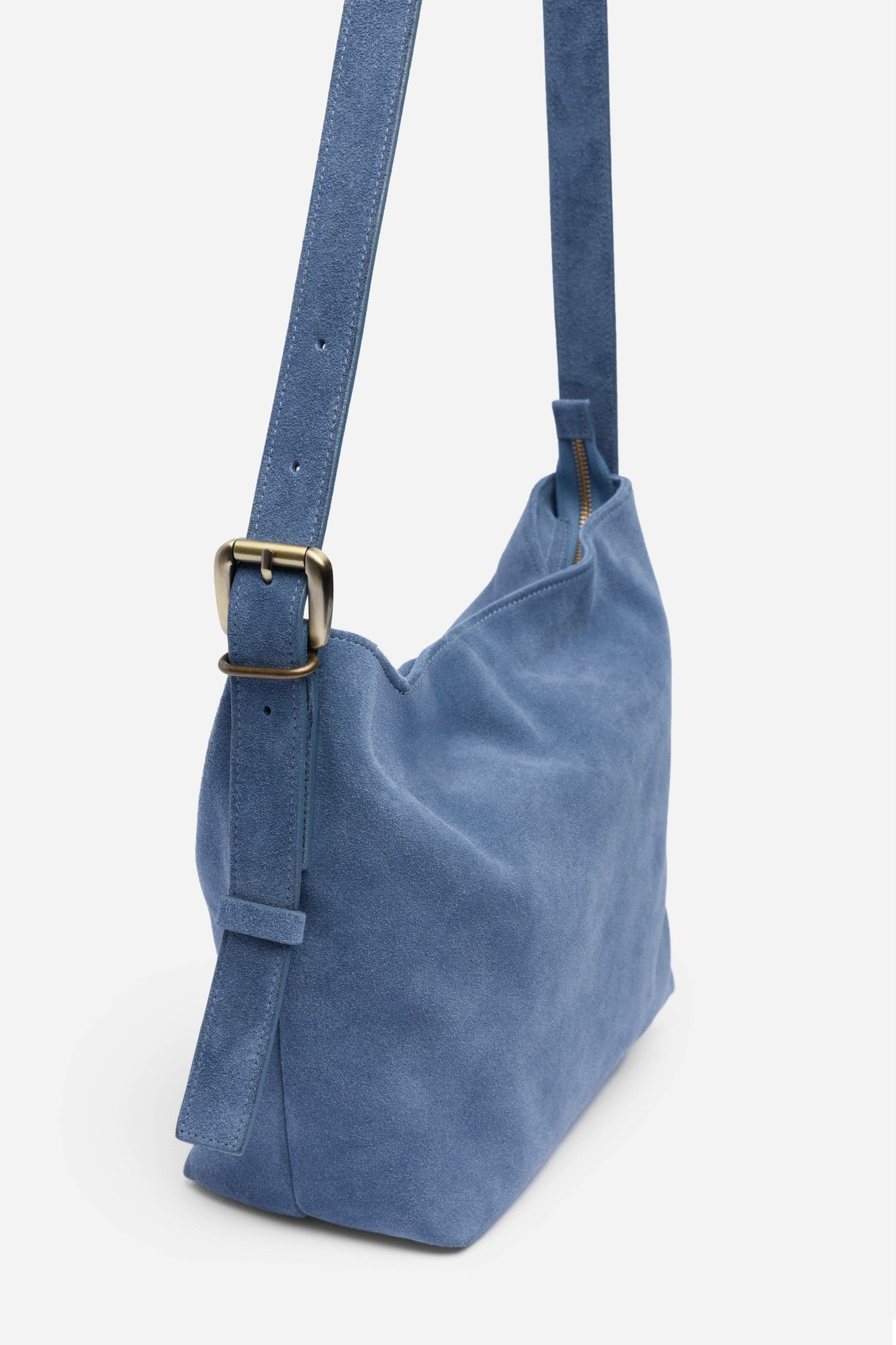 Johnny Was ITALIAN SUEDE CROSSBODY BUCKET BAG