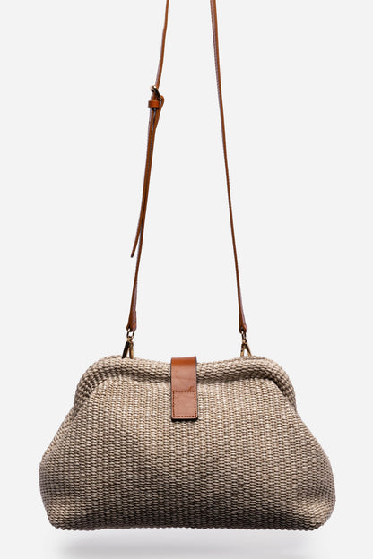 Johnny Was ITALIAN RAFFIA CROSSBODY CLUTCH